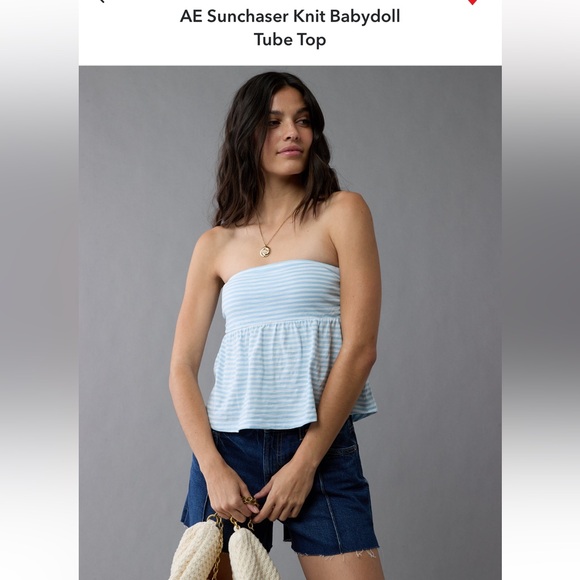 American Eagle Outfitters | Tops | American Eagle Sunchaser Knit Babydoll  Tube Top | Poshmark